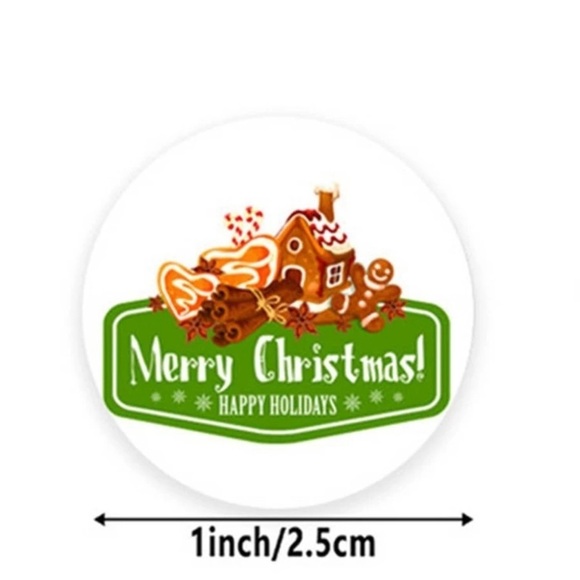 100 pcs🎄New 1 inch Christmas stickers thank you stickers for christmas - Picture 3 of 3
